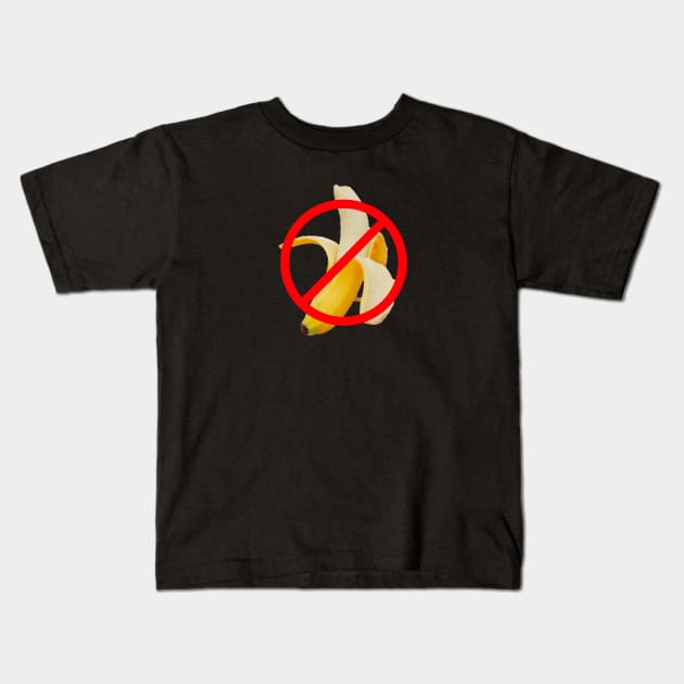 Banana-free zone Kids T-Shirt by tocksickart